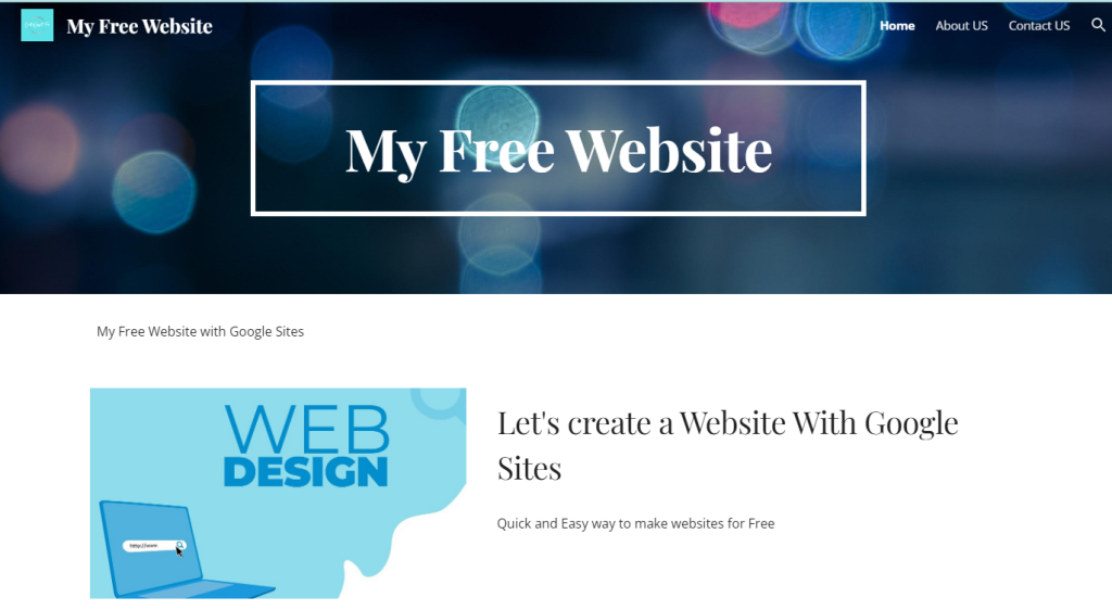 Create a Website for free - using Google Sites