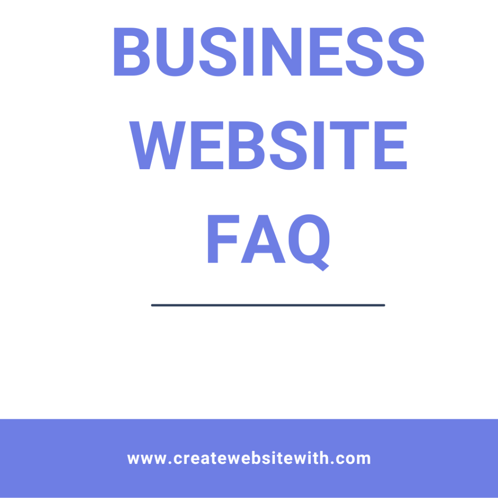 Create a Website - Business website FAQ