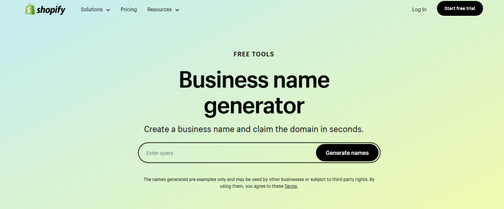 Business name generator - Ideas before registering a domain name